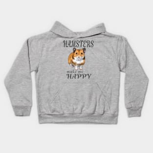 Hamsters make me happy Syrian ver. Kids Hoodie